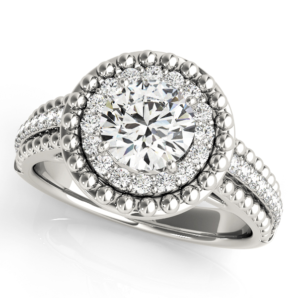 ENGAGEMENT RINGS HALO ROUND #84666 