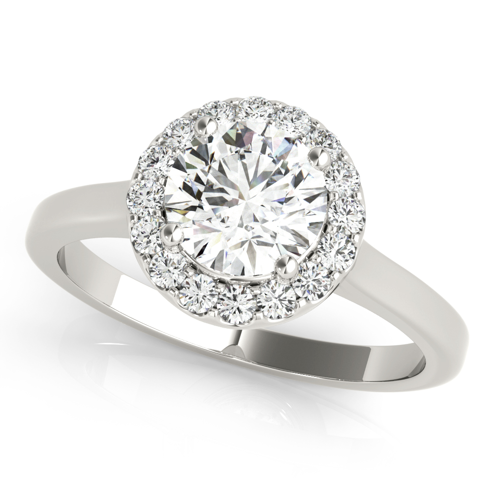ENGAGEMENT RINGS ROUND HALO #85127 