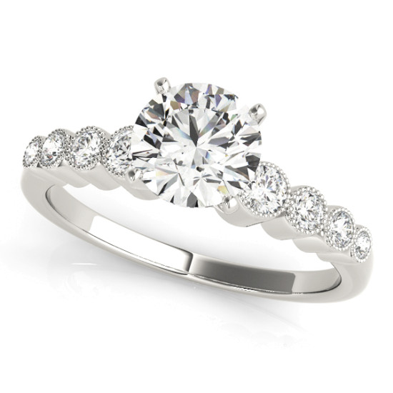 ENGAGEMENT RINGS SINGLE ROW BEZEL SET #84284 