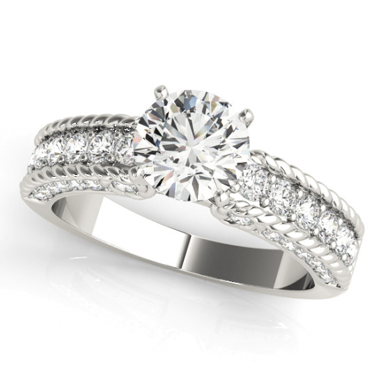 ENGAGEMENT RINGS SINGLE ROW CHANNEL SET #50485-E 