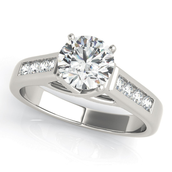 ENGAGEMENT RINGS SINGLE ROW CHANNEL SET #82869 