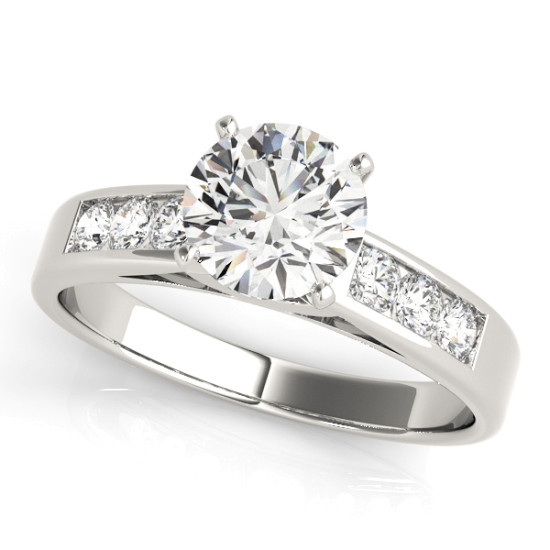 ENGAGEMENT RINGS SINGLE ROW CHANNEL SET #50180-E 