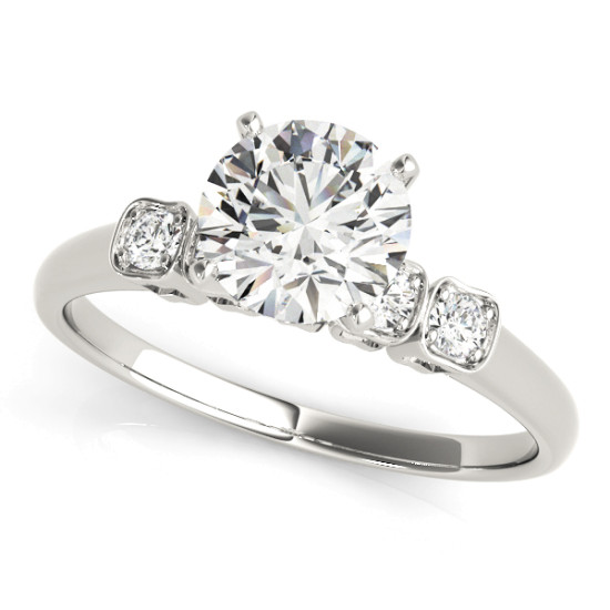 ENGAGEMENT RINGS SINGLE ROW PRONG SET #50222-E 