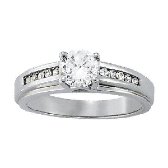 ENGAGEMENT RINGS SINGLE ROW CHANNEL SET #50269-E 