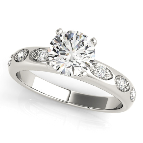 ENGAGEMENT RINGS SINGLE ROW PRONG SET #50291-E 