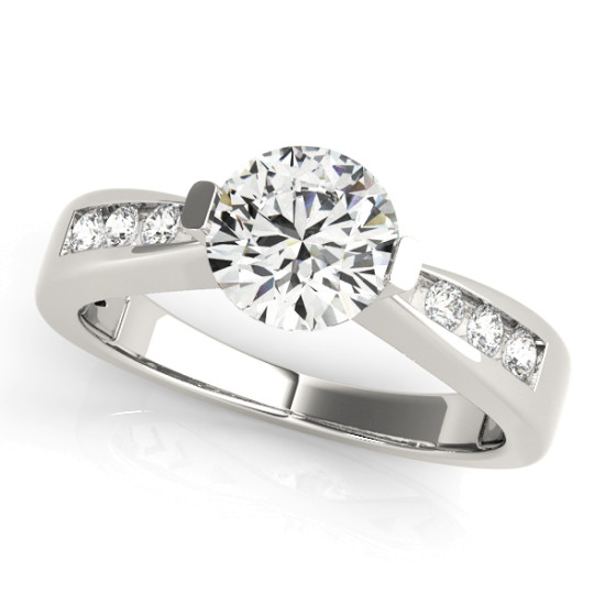 ENGAGEMENT RINGS SINGLE ROW CHANNEL SET #50373-E 