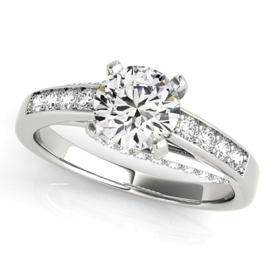 ENGAGEMENT RINGS SINGLE ROW PRONG SET #50382-E 