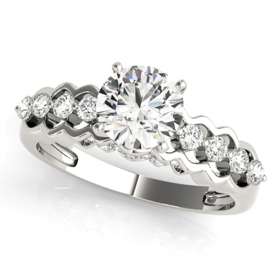 ENGAGEMENT RINGS SINGLE ROW PRONG SET #50526-E 