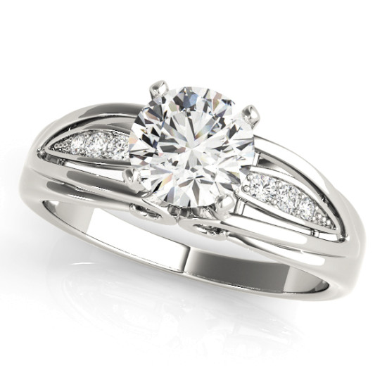 ENGAGEMENT RINGS SINGLE ROW PRONG SET #50801-E 