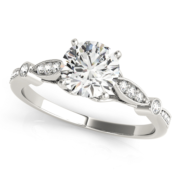 ENGAGEMENT RINGS SINGLE ROW PRONG SET #50858-E 
