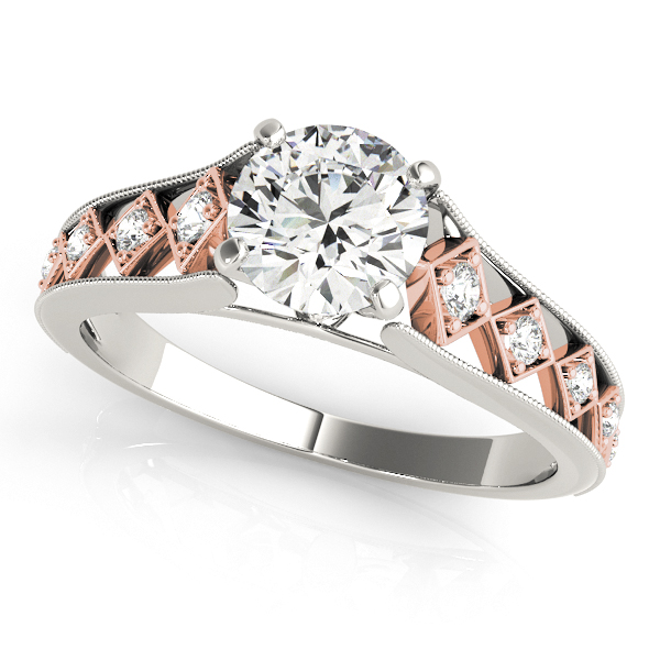 ENGAGEMENT RINGS SINGLE ROW #50927-E 
