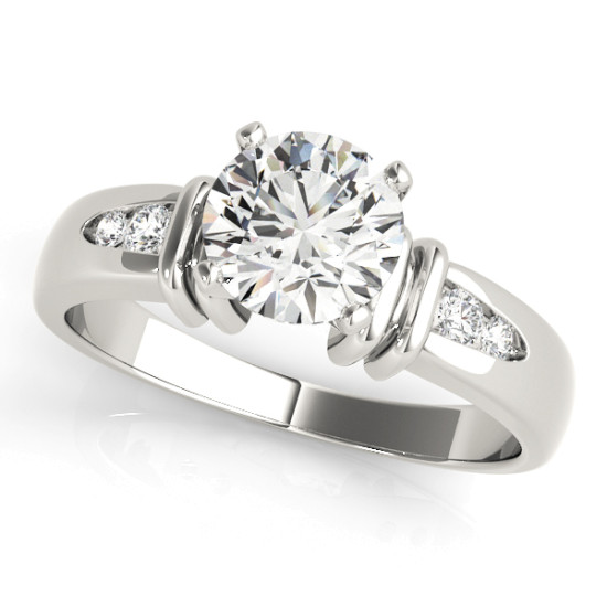 ENGAGEMENT RINGS SINGLE ROW CHANNEL SET #81873 
