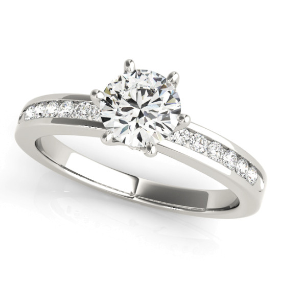 ENGAGEMENT RINGS SINGLE ROW CHANNEL SET #83552