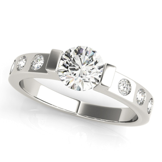 ENGAGEMENT RINGS SINGLE ROW PRONG SET #83592 