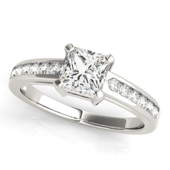 ENGAGEMENT RINGS SINGLE ROW CHANNEL SET #83754 