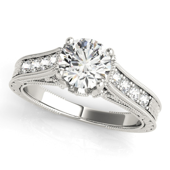ENGAGEMENT RINGS SINGLE ROW PRONG SET #84419 