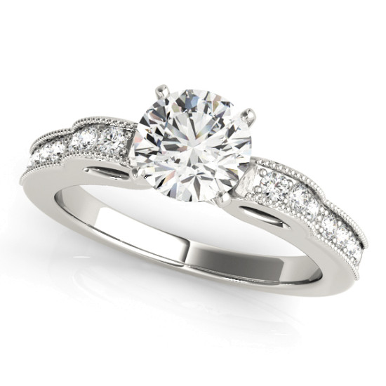 ENGAGEMENT RINGS SINGLE ROW PRONG SET #50407-E 
