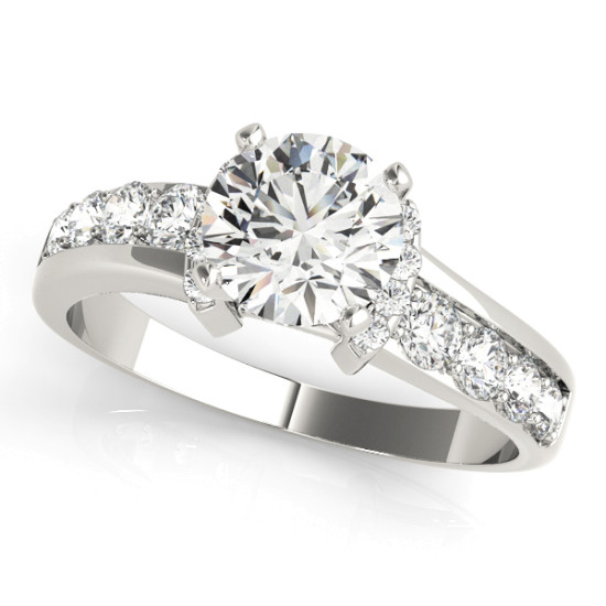 ENGAGEMENT RINGS SINGLE ROW PRONG SET #50522-E 