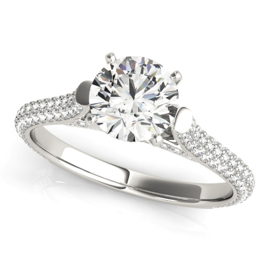 ENGAGEMENT RINGS SINGLE ROW PRONG SET #50604-E 