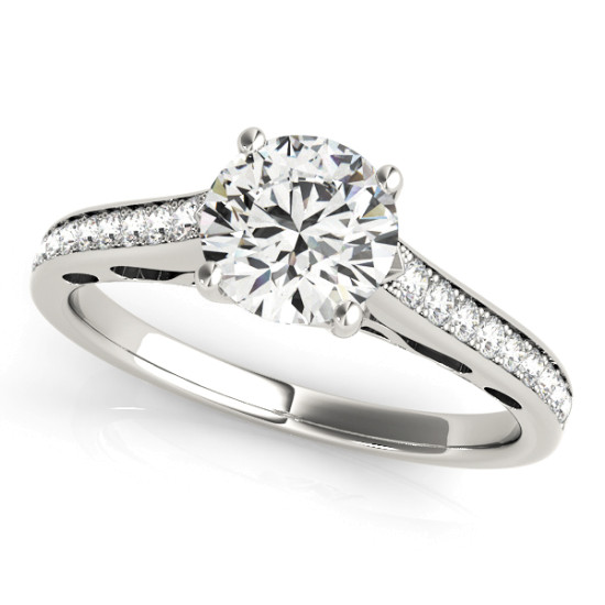ENGAGEMENT RINGS SINGLE ROW PRONG SET #50629-E 