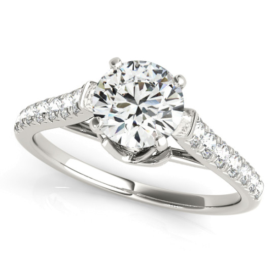 ENGAGEMENT RINGS SINGLE ROW PRONG SET #50643-E 