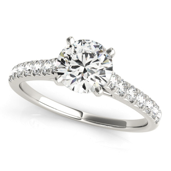 ENGAGEMENT RINGS SINGLE ROW PRONG SET #50655-E 