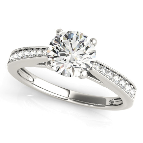 ENGAGEMENT RINGS SINGLE ROW PRONG SET #50779-E 