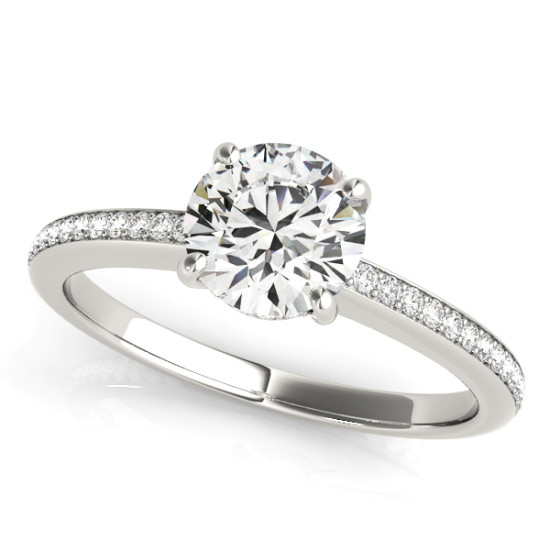 ENGAGEMENT RINGS SINGLE ROW PRONG SET #84350-E 