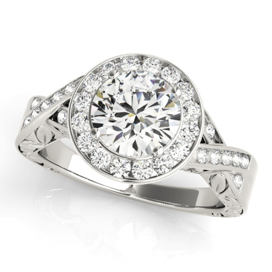 ENGAGEMENT RINGS HALO ROUND #50343-E 