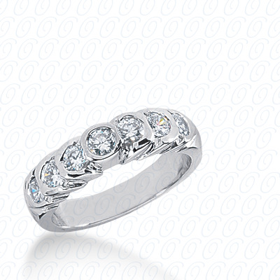 14 Karat White Gold  Cut Diamond Unique Engagement Ring 