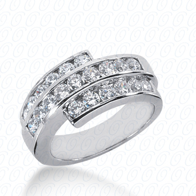 14 Karat White Gold  Cut Diamond Unique Engagement Ring 