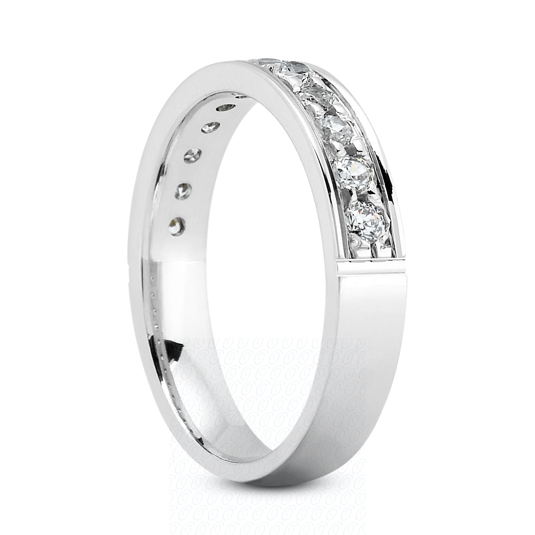 14 Karat White Gold  Cut Diamond Unique Engagement Ring 