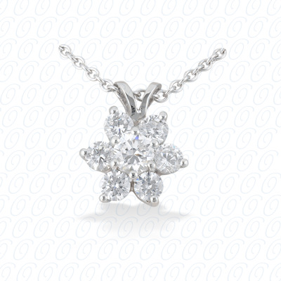 14 Karat White Gold  Cut Diamond Unique Engagement Ring 