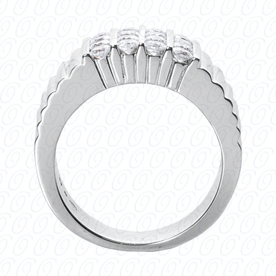 14 Karat White Gold  Cut Diamond Unique Engagement Ring 