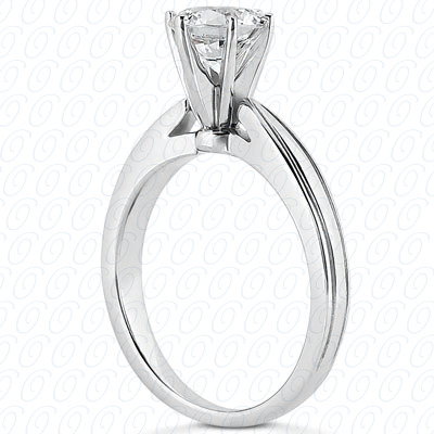 14 Karat White Gold  Cut Diamond Unique Engagement Ring 