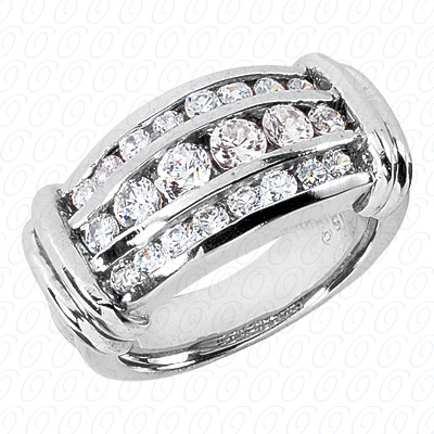 14 Karat White Gold  Cut Diamond Unique Engagement Ring 