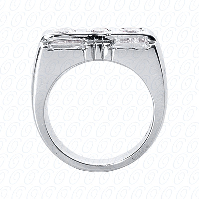 14 Karat White Gold  Cut Diamond Unique Engagement Ring 