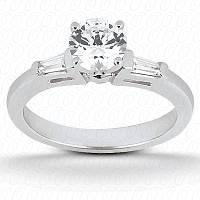 14 Karat White Gold  Cut Diamond Unique Engagement Ring 