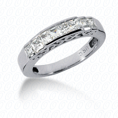 14 Karat White Gold  Cut Diamond Unique Engagement Ring 