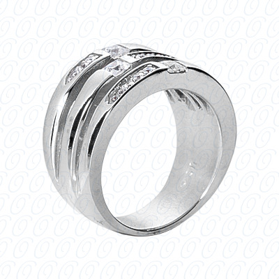 14 Karat White Gold  Cut Diamond Unique Engagement Ring 