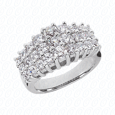 14 Karat White Gold  Cut Diamond Unique Engagement Ring 