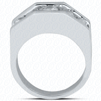 14 Karat White Gold  Cut Diamond Unique Engagement Ring 