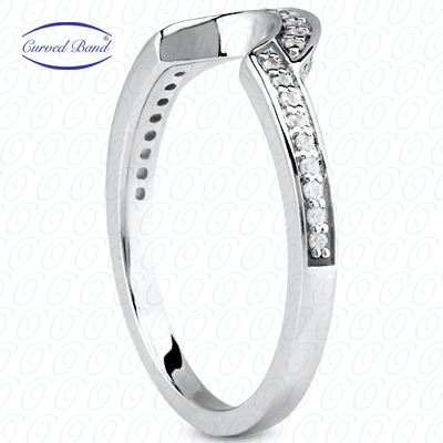 14 Karat White Gold  Cut Diamond Unique Engagement Ring 