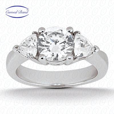 14 Karat White Gold  Cut Diamond Unique Engagement Ring 