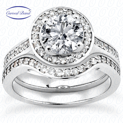 14 Karat White Gold  Cut Diamond Unique Engagement Ring 