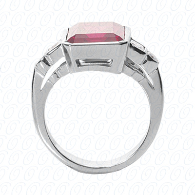 14 Karat White Gold  Cut Diamond Unique Engagement Ring 
