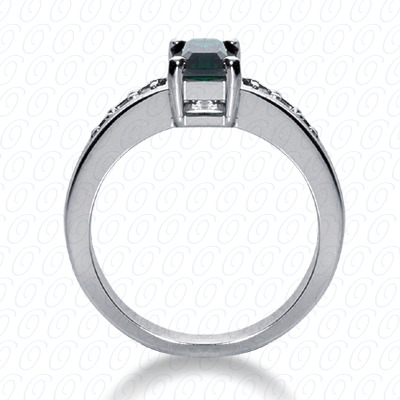 14 Karat White Gold  Cut Diamond Unique Engagement Ring 