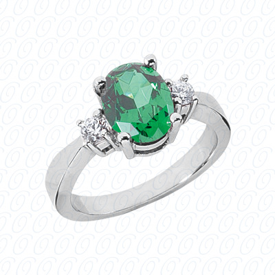 14 Karat White Gold  Cut Diamond Unique Engagement Ring 