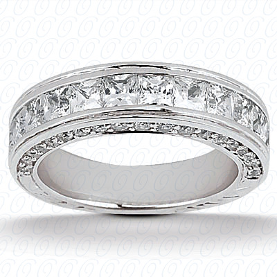 14 Karat White Gold  Cut Diamond Unique Engagement Ring 