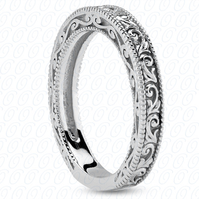 14 Karat White Gold  Cut Diamond Unique Engagement Ring 